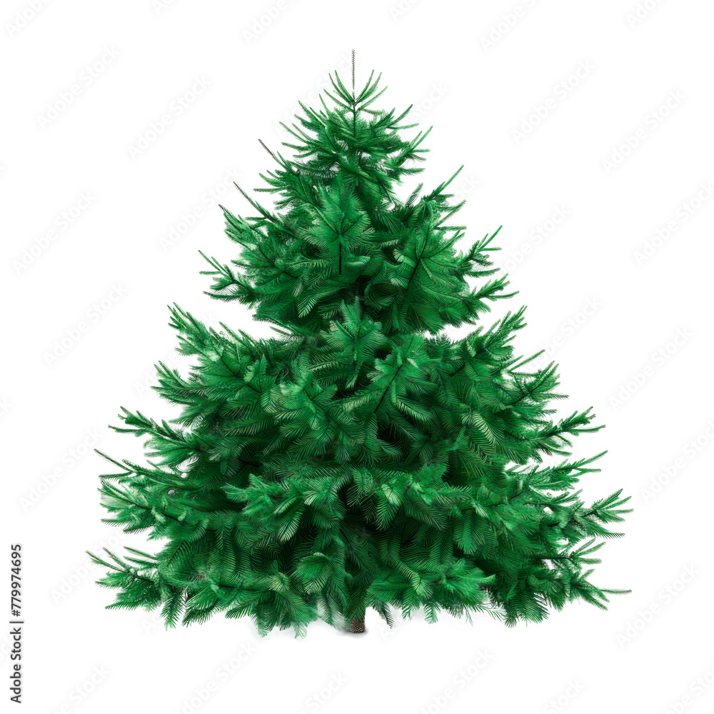 Rendered christmas tree. Isolated on transparent background.