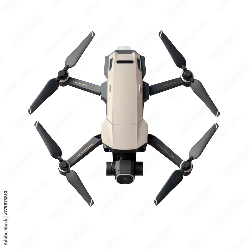 A flying drone. Isolated on transparent background. A flying drone. Isolated on transparent background.