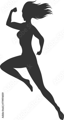 Woman superhero silhouette. Business woman revealed as super hero. Female power concept isolated on white background