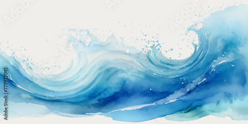 Abstract blue ocean sea surface water wave and curve line background. Vector illustration.