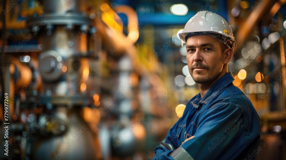 Confident Industrial Engineer at Manufacturing Plant Confident Industrial Engineer at Manufacturing Plant