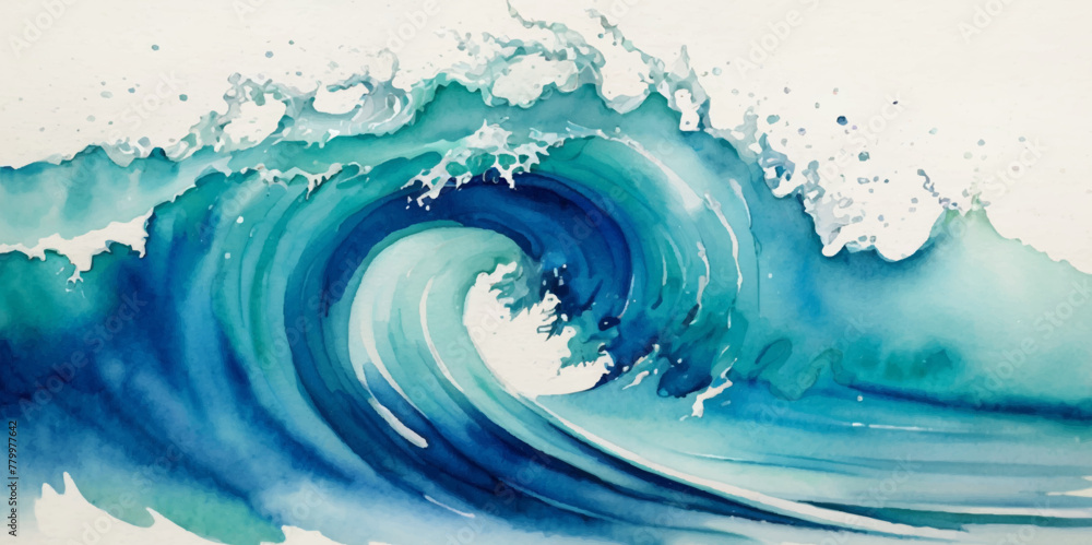 Abstract blue ocean sea surface water wave and curve line background ...