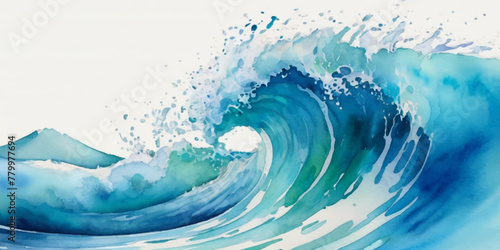 Blue ocean wave background. Blue and white water ocean background.