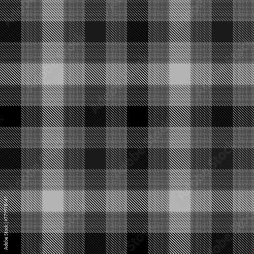 Obraz na płótnie Black and white plaid seamless pattern. w salonie