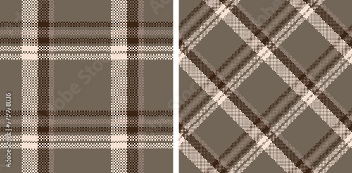 Plaid seamless vector pattern set.
