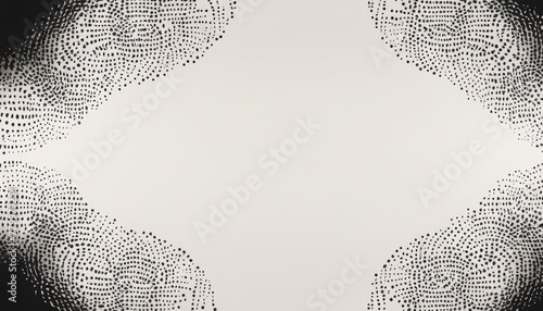 Black and white abstract background with a concept wave made of halftone dots, perfect for conveying themes of digital data or sound waves.