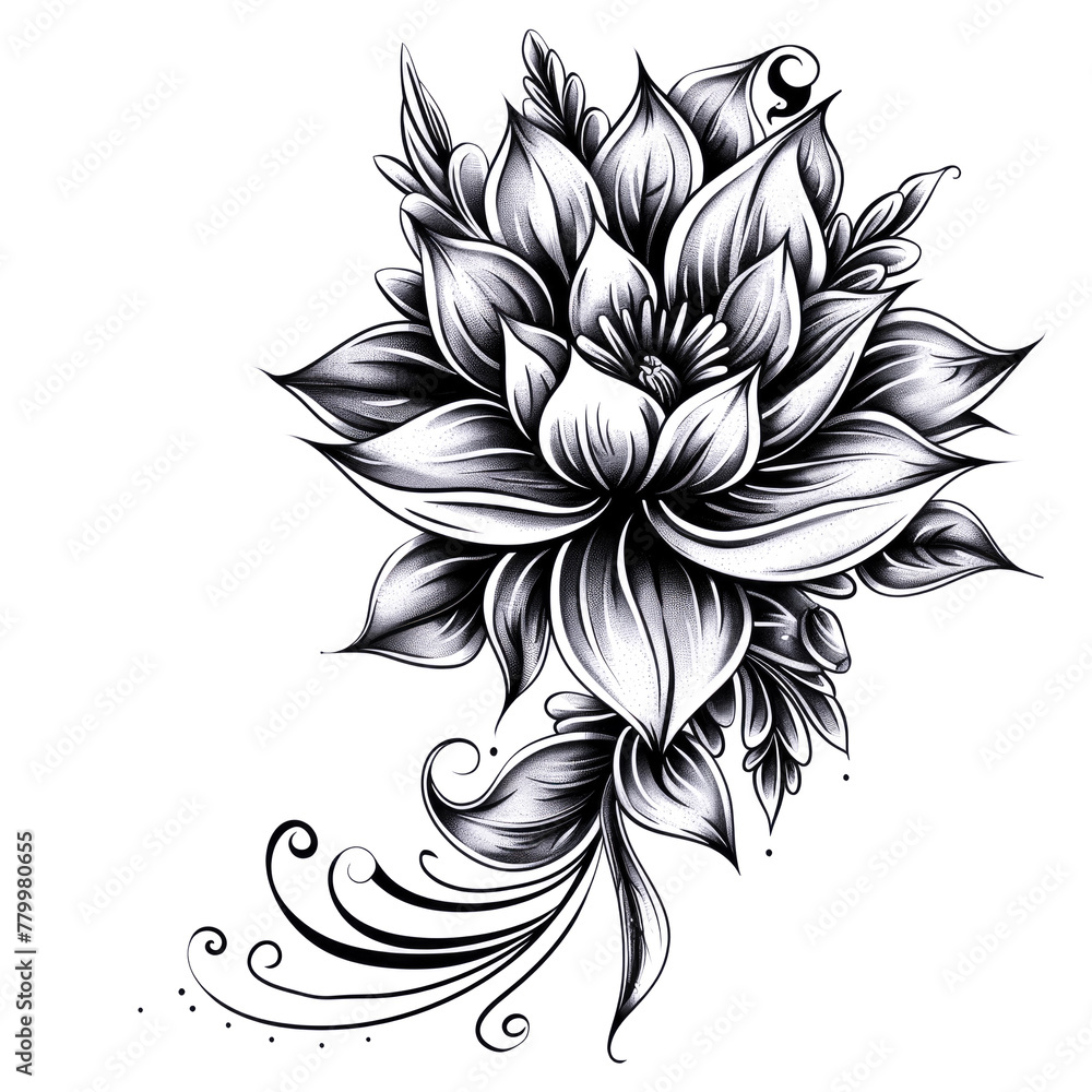 A striking tattoo sketch set against a clean white background, showcasing intricate details and bold designs. A striking tattoo sketch set against a clean white background, showcasing intricate details and bold designs.