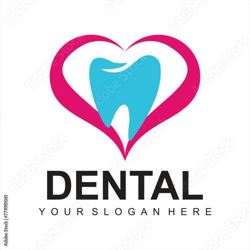 modern Dental logo icon design vectortemplate photo