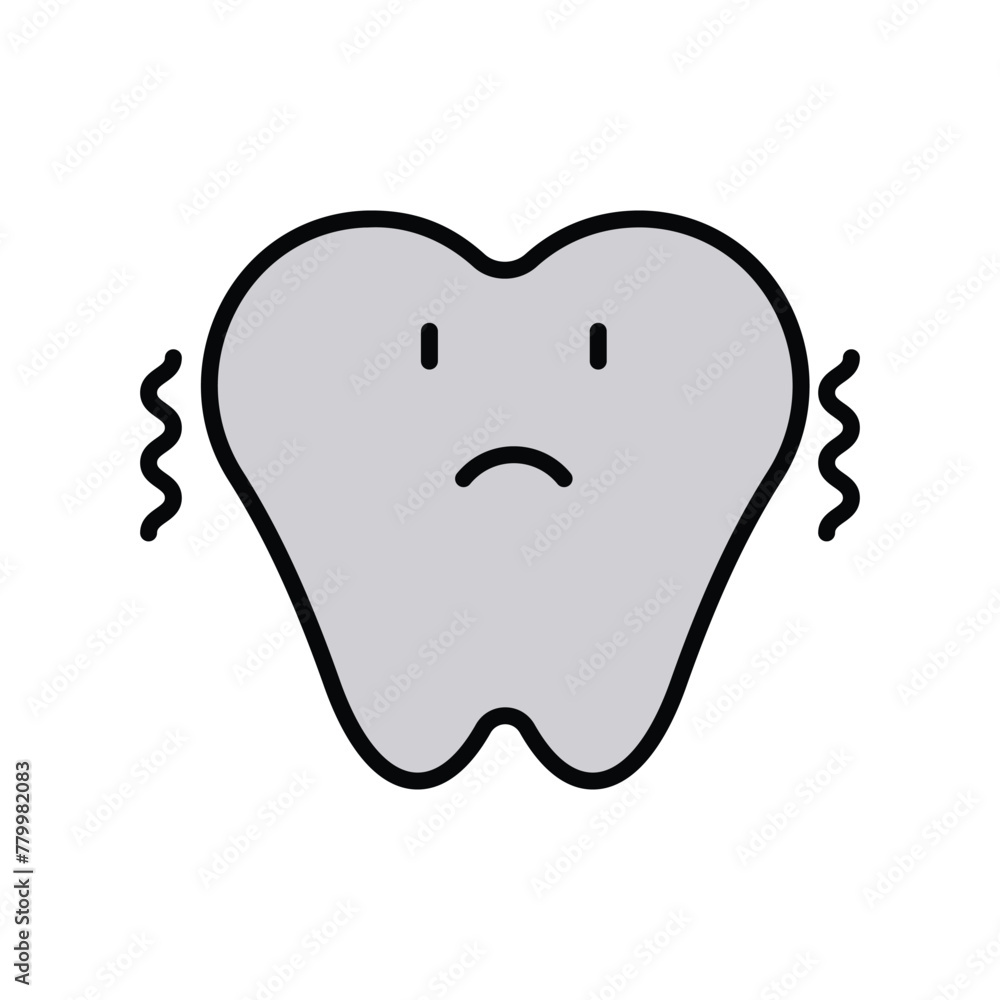 Nervous icon design with white background stock illustration Nervous icon design with white background stock illustration
