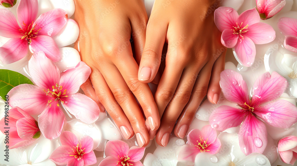 Young Woman’s Hands with Clean Skin Young Woman’s Hands with Clean Skin