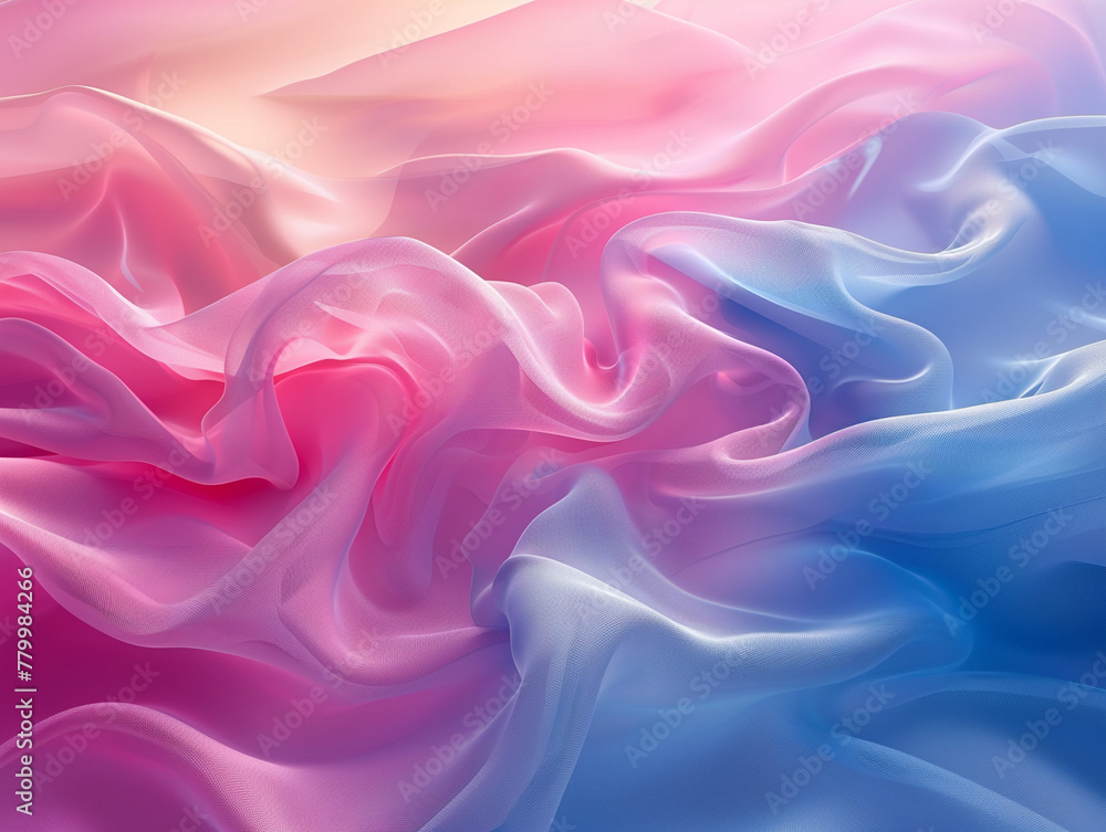 Fototapeta premium Pastel Dreamscape: A Blend of Pink and Blue Serenity