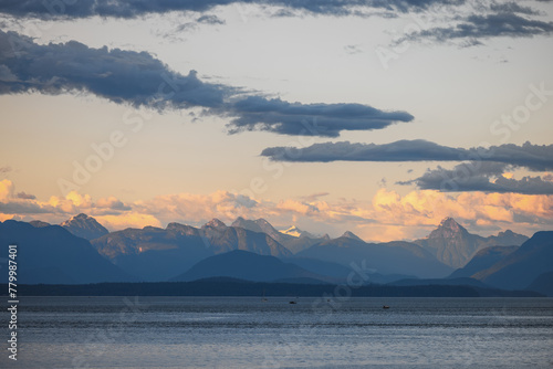 Natural beauty of British Columbia with mountains and sea