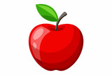red-apple-on-white-background 