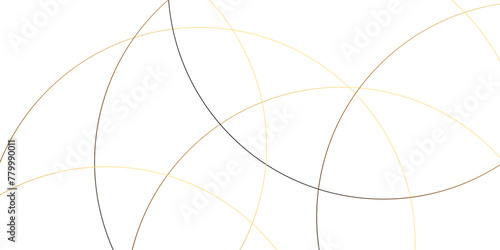 Abstract white background circle pattern on banner with shadow. White and golden color technology concept geometric line vector background.