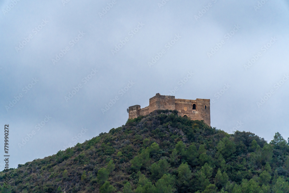  Castle on the top of a hill, in Forna, Alicante (Spain).