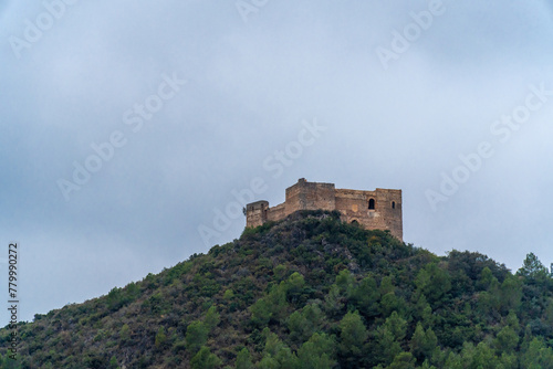 Castle on the top of a hill, in Forna, Alicante (Spain).