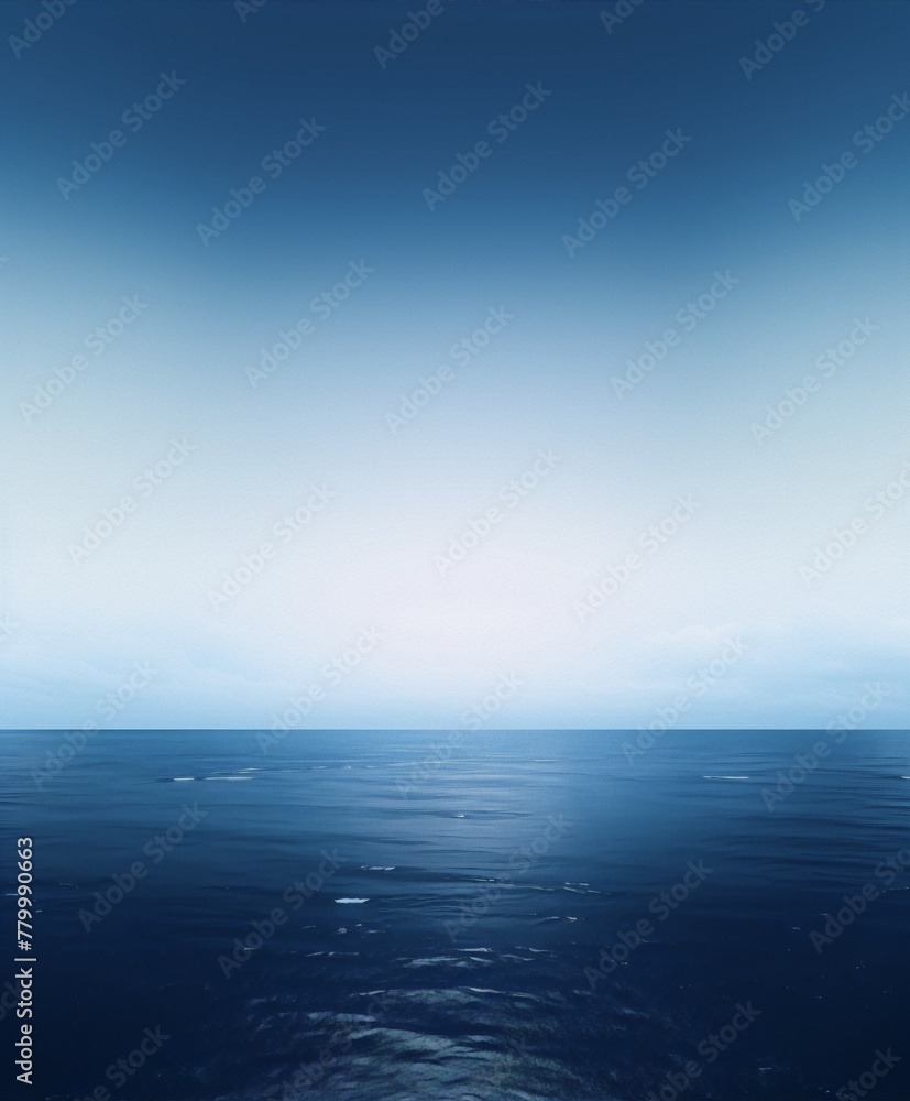 Obraz premium Vast, tranquil ocean, serene blue hues. 