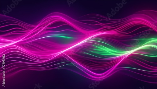 Wallpaper Mural Electronic Energy Flow Concept in Pink and fuchia, Big Neon Wave Background, Neon Waves Background, Smoky Background, digital movement Flow Background Torontodigital.ca