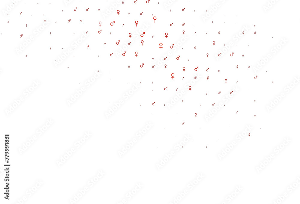 Light orange vector template with man, woman symbols. Light orange vector template with man, woman symbols.