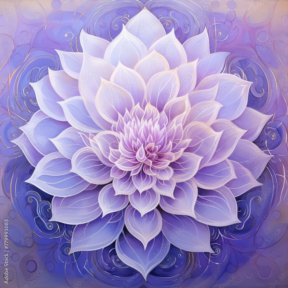 Obraz premium Delicate purple flower, intricate details, serene beauty. 