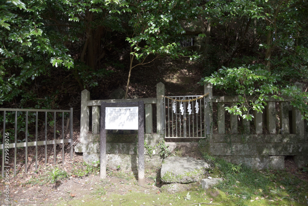 笛吹神社 本殿背後の古墳 奈良県葛城市 笛吹神社 本殿背後の古墳 奈良県葛城市
