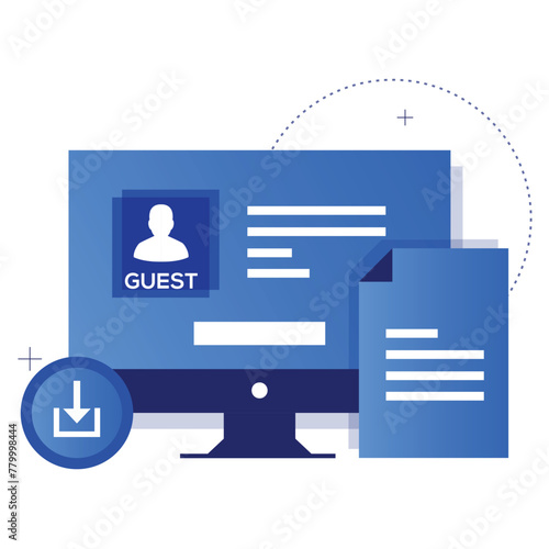 Enable guests to conveniently download documents with the 'Download Document as a Guest' feature, facilitating easy access to files without the need for registration.