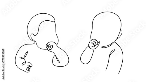 Baby sucking his finger