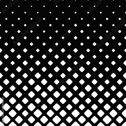 Geometrical abstract diagonal square pattern background - black and white vector graphic design from squares