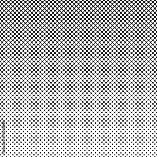 Repeating black and white geometrical circle pattern background - abstract vector graphic design