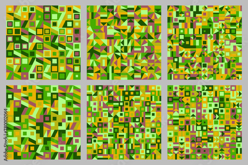Geometrical mosaic pattern background collection - abstract vector graphic