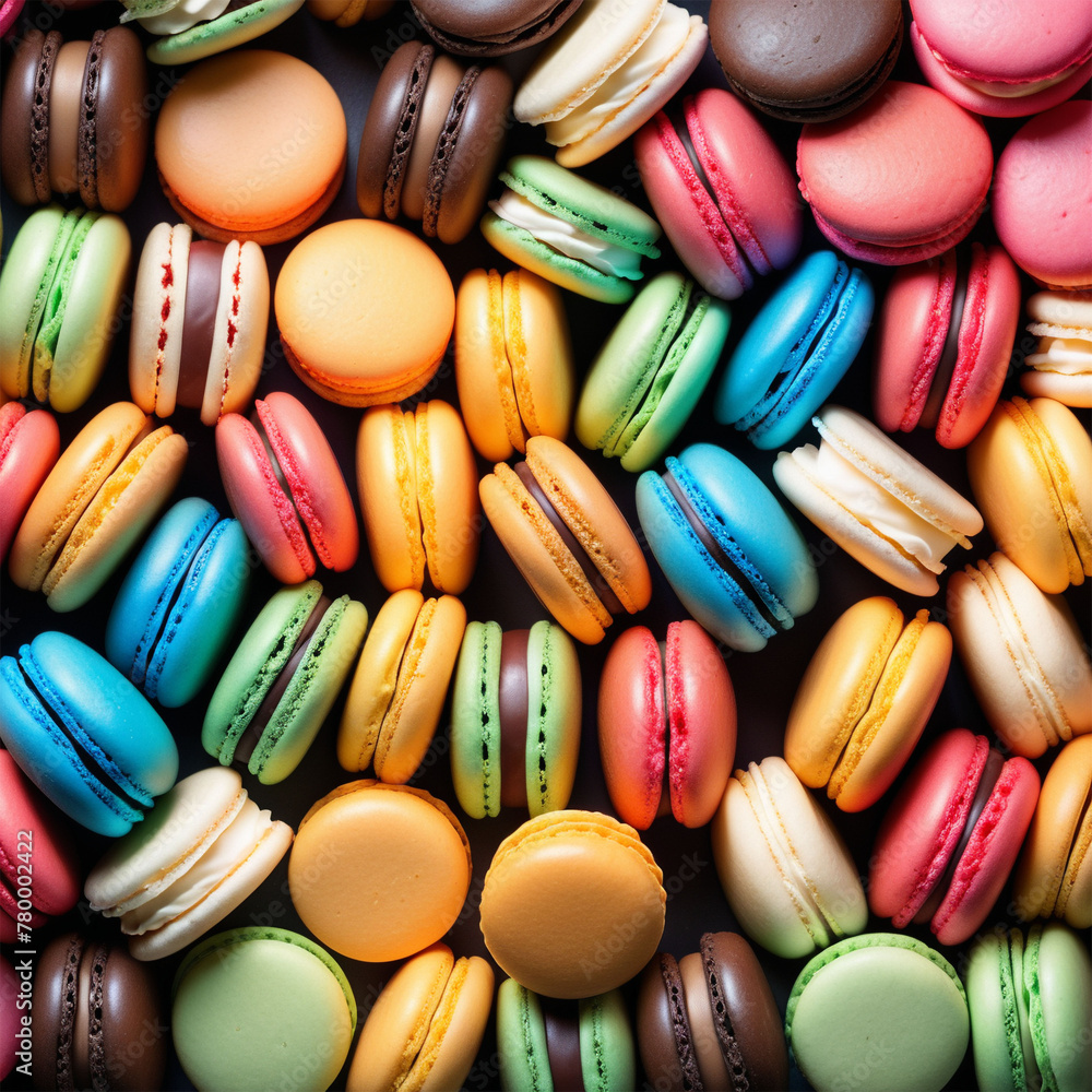Multi-colored macarons. Multi-colored macarons.