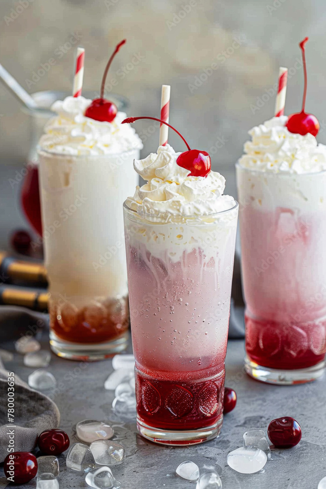 Cherry-Topped Dirty Soda Trio Cherry-Topped Dirty Soda Trio