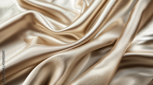 A shiny, smooth satin taupe fabric with a slight sheen and soft texture photo
