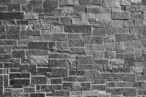 Gray decorative rough stone wall