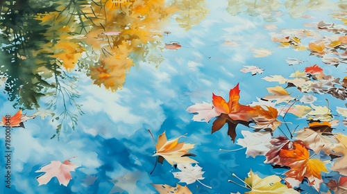 Autumn Symphony: Reflections in Water./n