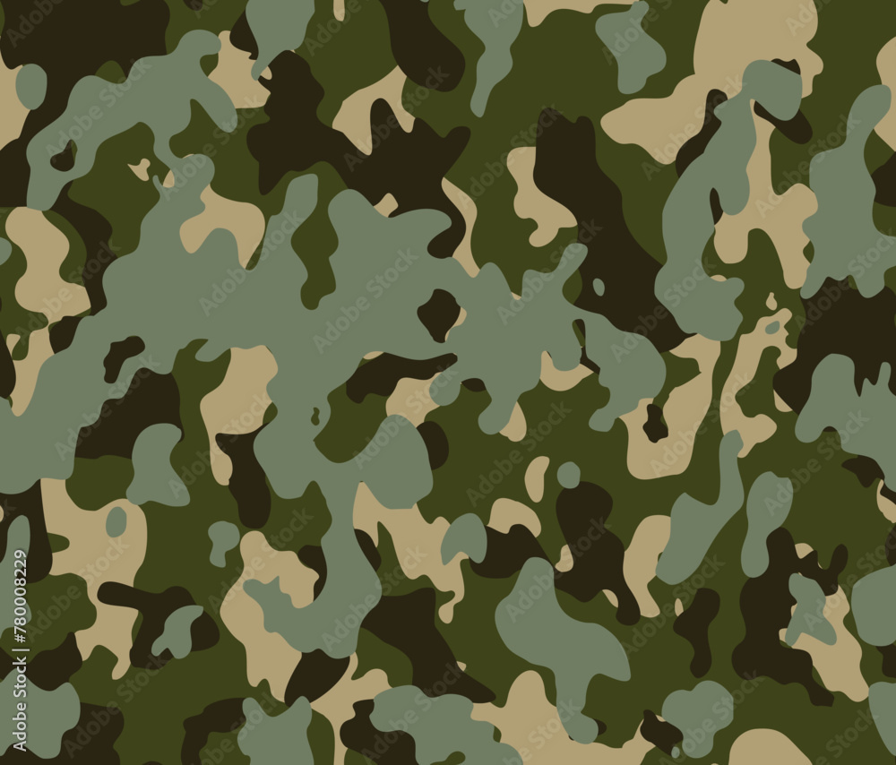Fototapeta premium Camouflage texture vector modern background seamless pattern for textile, street fashion design