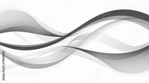 Abstract wavy design in grayscale on white background.