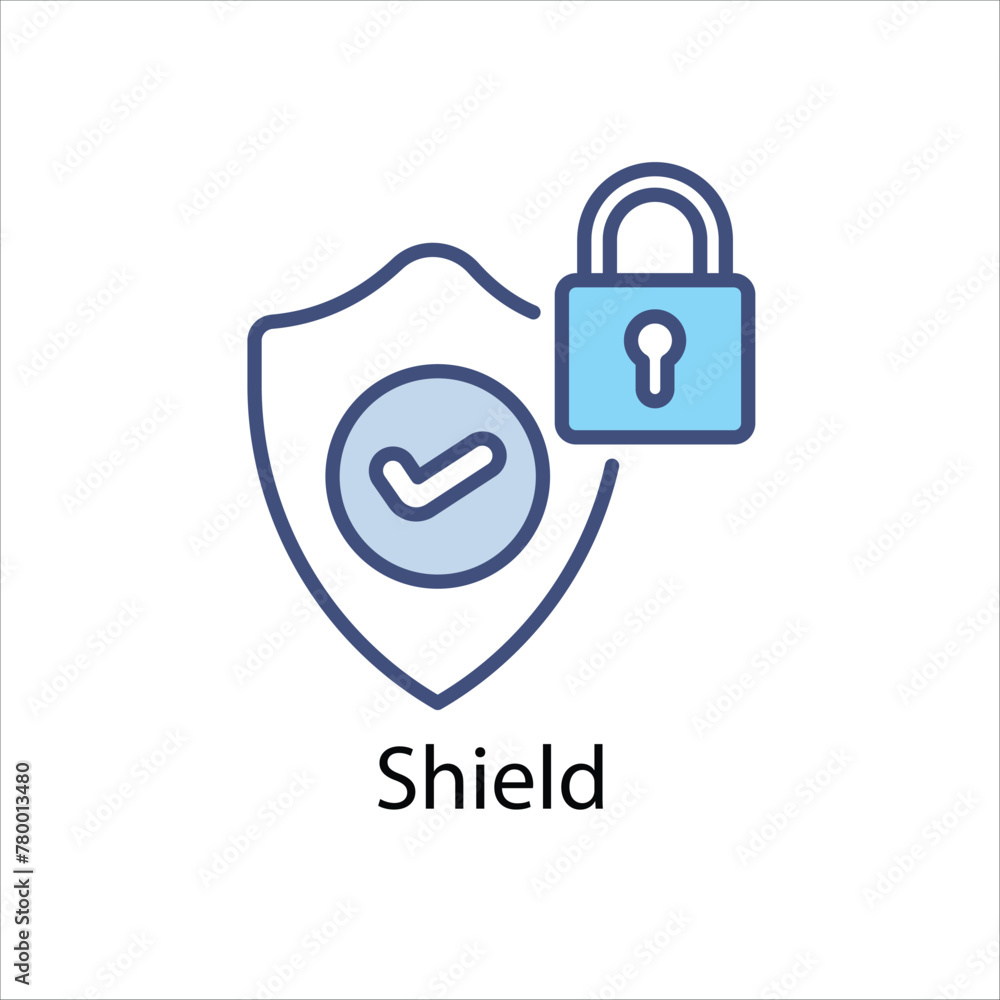 Shield Icon Symbol vector graphics. Shield Icon Symbol vector graphics.
