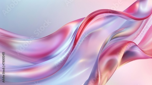 Satin fabric waves in pastel colors. Abstract background texture.
