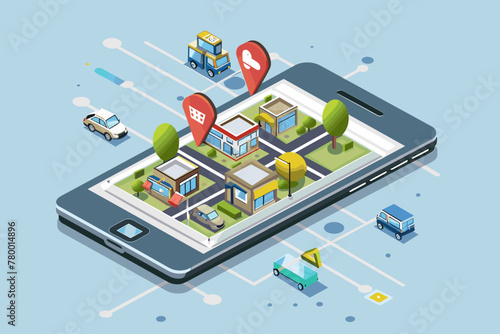 Reaching and engaging mobile customers through smartphone apps and location-based marketing, delivering personalized experiences and offers, digital marketing concept