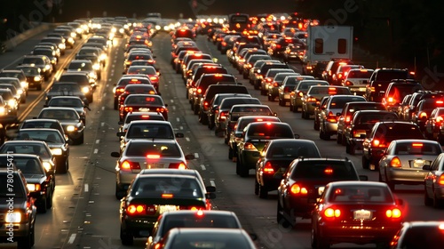 traffic jam on the freeway