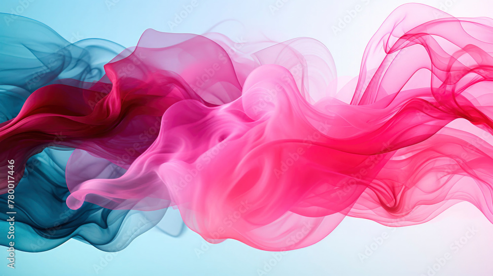 Ethereal Blue and Pink Smoke Waves Abstract Background Ethereal Blue and Pink Smoke Waves Abstract Background