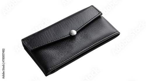 black leather long woman wallet/purse isolated on white background © Kavindu Dilshan