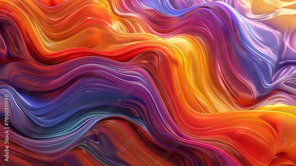 Vivid digital creation with fluid textures and dynamic colors, embodying modern abstract and wave patterns