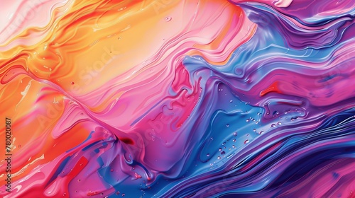 Vivid digital creation with fluid textures and dynamic colors, embodying modern abstract and wave patterns