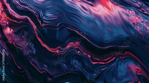 Abstract digital canvas featuring rich, dark fluid textures against vibrant wave patterns for a striking contrast