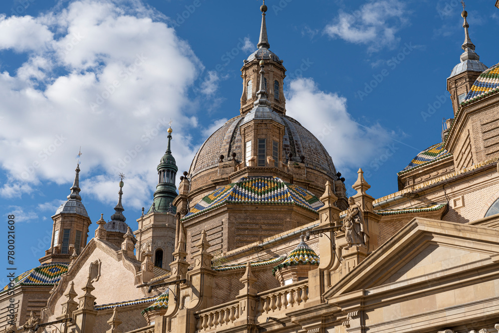 Fototapeta premium Baroque Facade of Basilica del Pilar, Zaragoza - Spanish Religious Icon