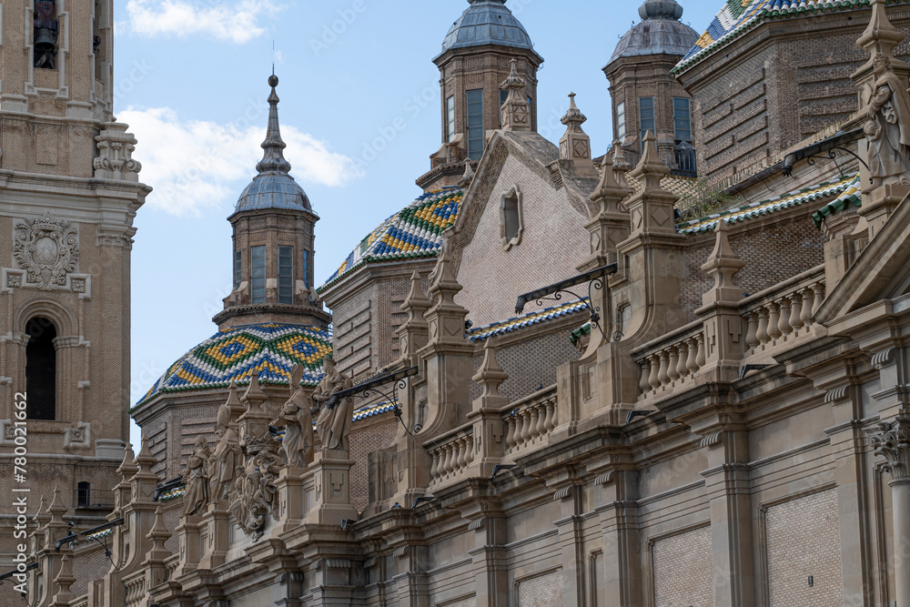 Baroque Facade of Basilica del Pilar, Zaragoza - Spanish Religious Icon