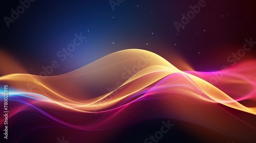 Bold waves of light undulate across a star-filled background, simulating an aura of mystical energy photo