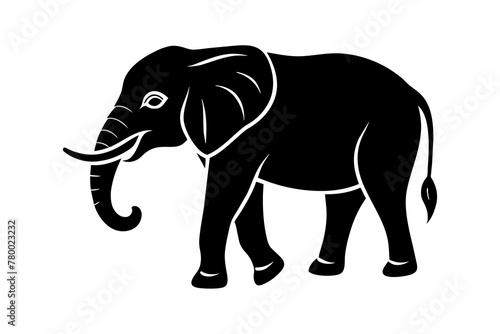 elephant silhouette vector art illustration  © Merry